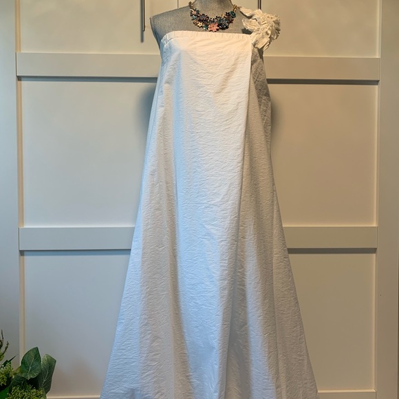 🔥🥰🔥🥰 Brunello Cucinelli one shoulder ivory gown size M - Picture 5 of 16